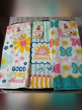 Lot of Three DG Dolly Parton Cotton Summer 2026 Kitchen Towels NWT